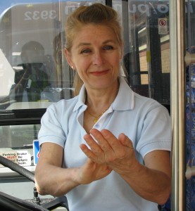 Adapted greeting for bus drivers